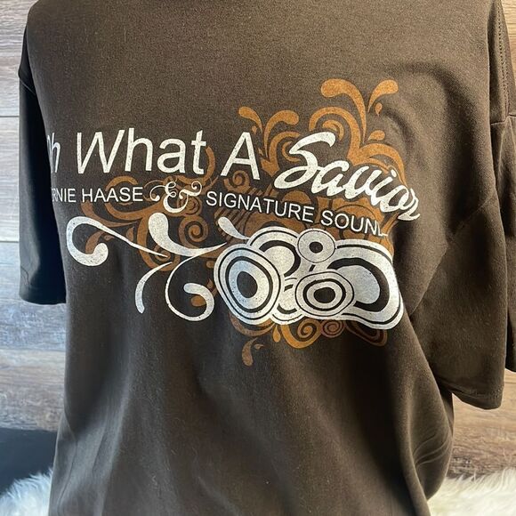 OH WHAT A SAVIOR Womens Tshirt Ernie Haas &Signature Sound Gospel Music Size L - Picture 4 of 7